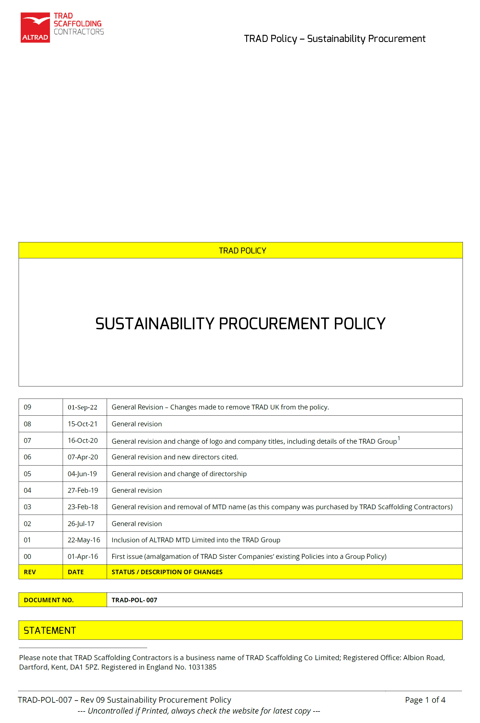 Sustainable Procurement